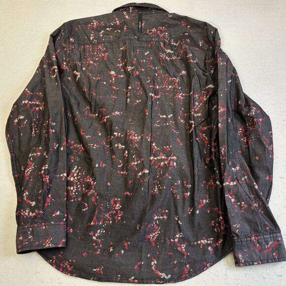 Vtg Calvin Klein Snap Down Shirt Mens Medium Galaxy Cosmos Print Casual Collar - Picture 8 of 10